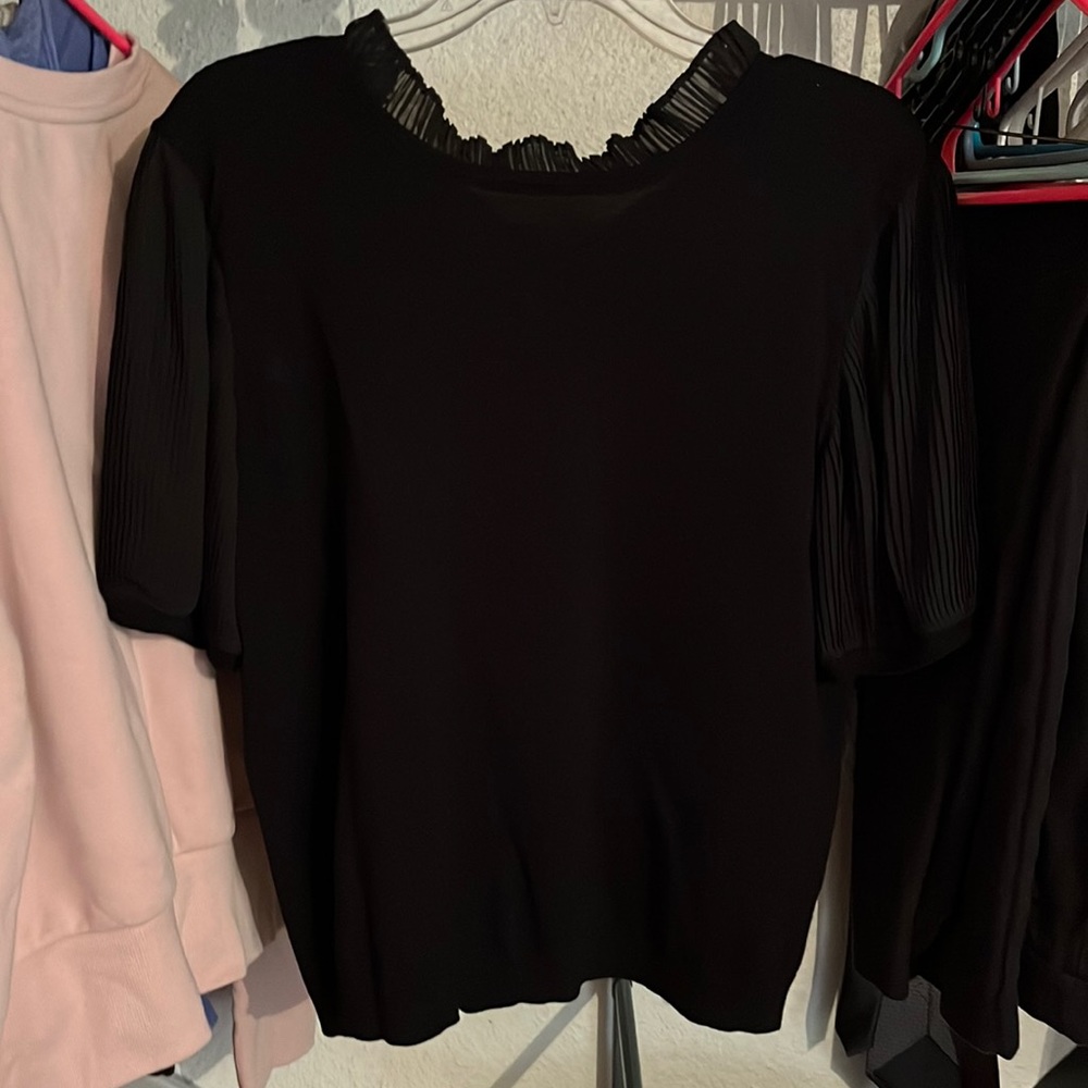 Large black womens blouse